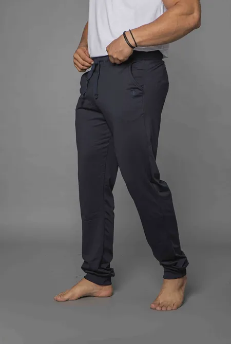 Calça Reta Diferenciada Térmica Azul Náutico