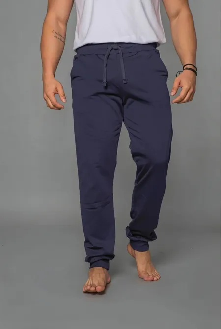Calça Moletom Slim Azul Marinheiro Calça Moletom Slim Azul Marinheiro