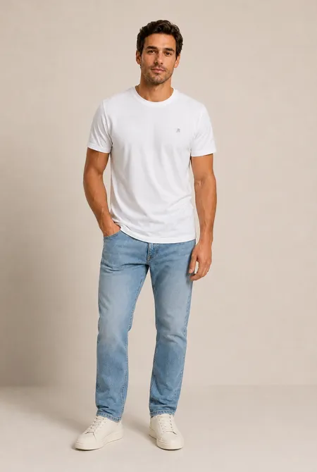 Camiseta Pima Touch MC - Branco Camiseta Pima Touch MC - Branco