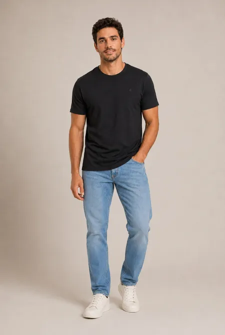 Camiseta Pima Touch MC - Preto Camiseta Pima Touch MC - Preto