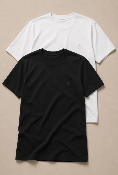 Kit com 2 Camisetas Pima Touch Slim