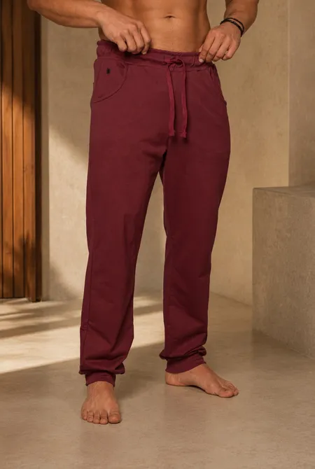 Calça Moletom Slim Bordô