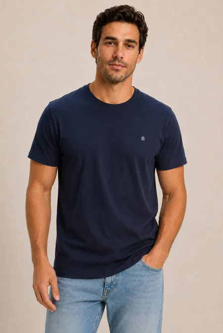 Camiseta Pima Touch MC - Azul Cruzeiro