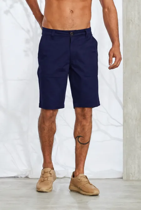 Bermuda Chino Algodão Egipcio Basic Navy