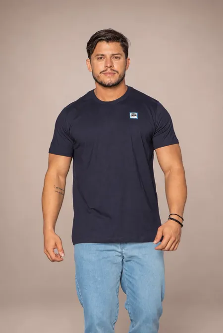 Camiseta MC Regular Dark-Blue