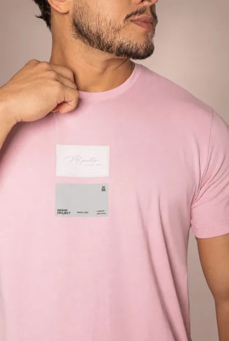 Camiseta Confort MC Slim Project Rosa Camiseta Confort MC Slim Project Rosa