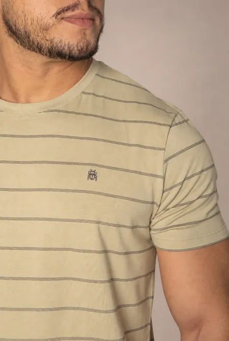 Camiseta Confort MC Slim Listrada Camiseta Confort MC Slim Listrada