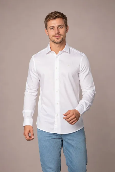 Camisa Manga Longa Slim