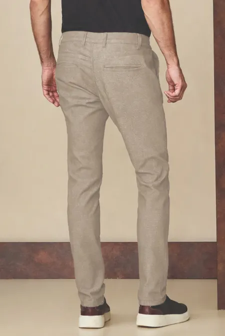 Calça Sarja Chino Bege