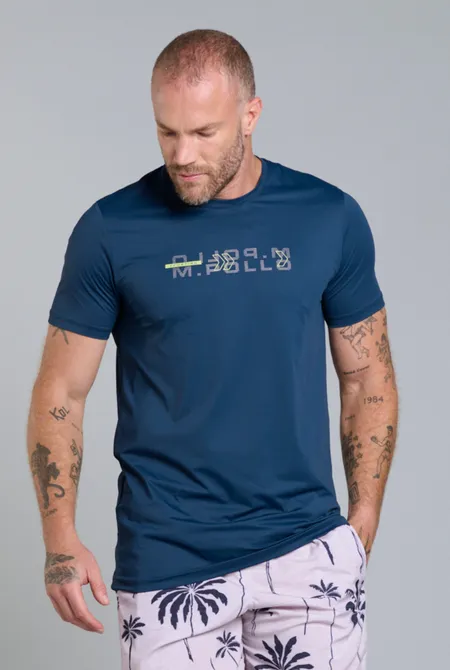 Camiseta Slim Fitness Sport Azul