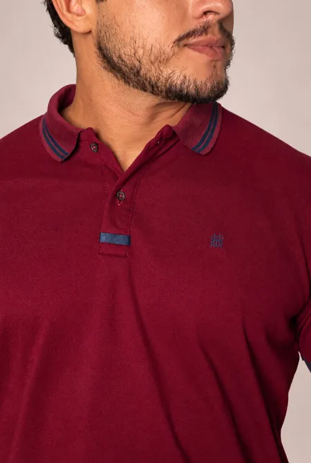 Polo Manga Curta Regular Vermelho Luxuria Polo Manga Curta Regular Vermelho Luxuria