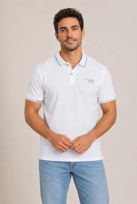 Polo Confort MC Slim Branco