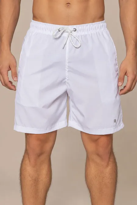 Short Praia Poliéster Branco