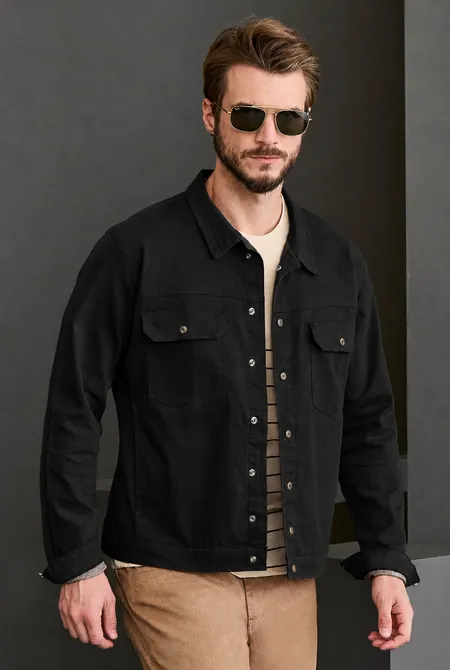 Jaqueta Sarja Slim Preto