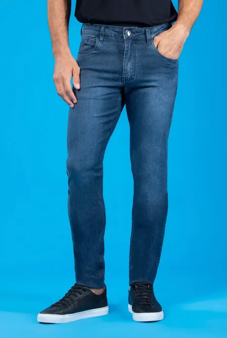 Calça Jeans Slim Nevoeiro