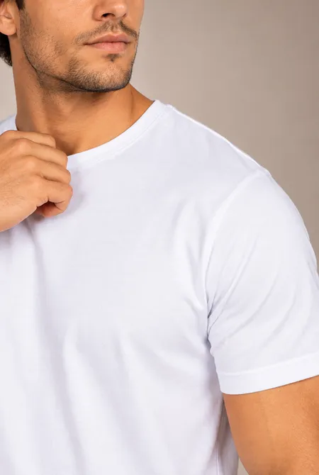 Camiseta Lisa Conforto Branco Camiseta Lisa Conforto Branco