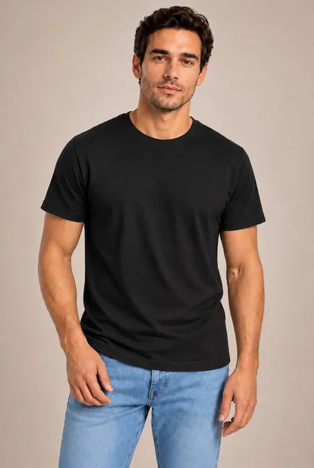 Camiseta Lisa Conforto Preto