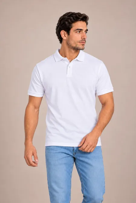 Polo Lisa Regular Branco