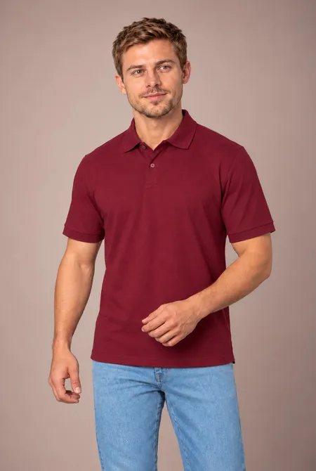 Polo Lisa Regular Bordô Luxuria