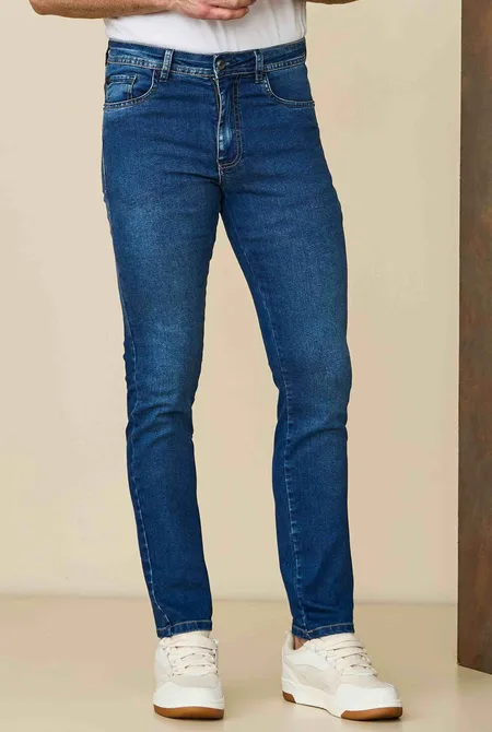 Calça Jeans Slim 