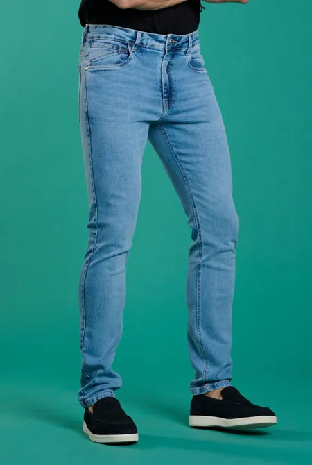 Calça Jeans Claro Slim